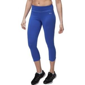 NWT Fila Glam 3/4 Ruched Capri Pants Blue XL